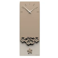 Orologi Da Parete Moderni-Selezionato da Mazzolaluce Merletto orologio da parete a pendolo moderno legno colore caffelatte