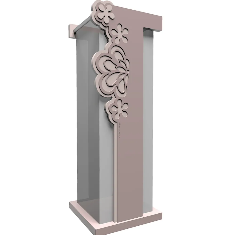 Mobili Ingresso Moderni-Selezionato da Mazzolaluce Merletto portaombrelli moderno legno colore grigio prugna