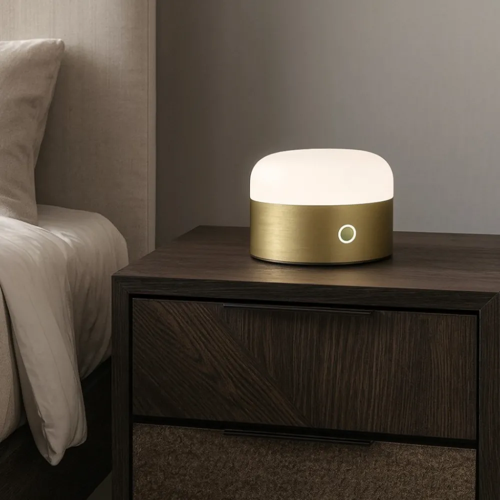 Abat Jour-Ideal Lux Mignon tl lampada abat jour ottone led 3000k touch dimmer fp