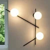 Applique Da Parete-Miloox Mikado applique moderna luci orientabili bocce bianche