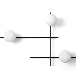 Applique Da Parete-Miloox Mikado applique moderna luci orientabili bocce bianche
