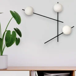 Applique Da Parete-Miloox Mikado applique moderna luci orientabili bocce bianche