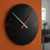 Orologi Da Parete Moderni-Selezionato da Mazzolaluce Mike orologio moderno da muro legno nero arancione