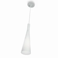 Lampade A Sospensione-Ideal Lux Milk sp1 lampada pendente isola cucina vetro bianco