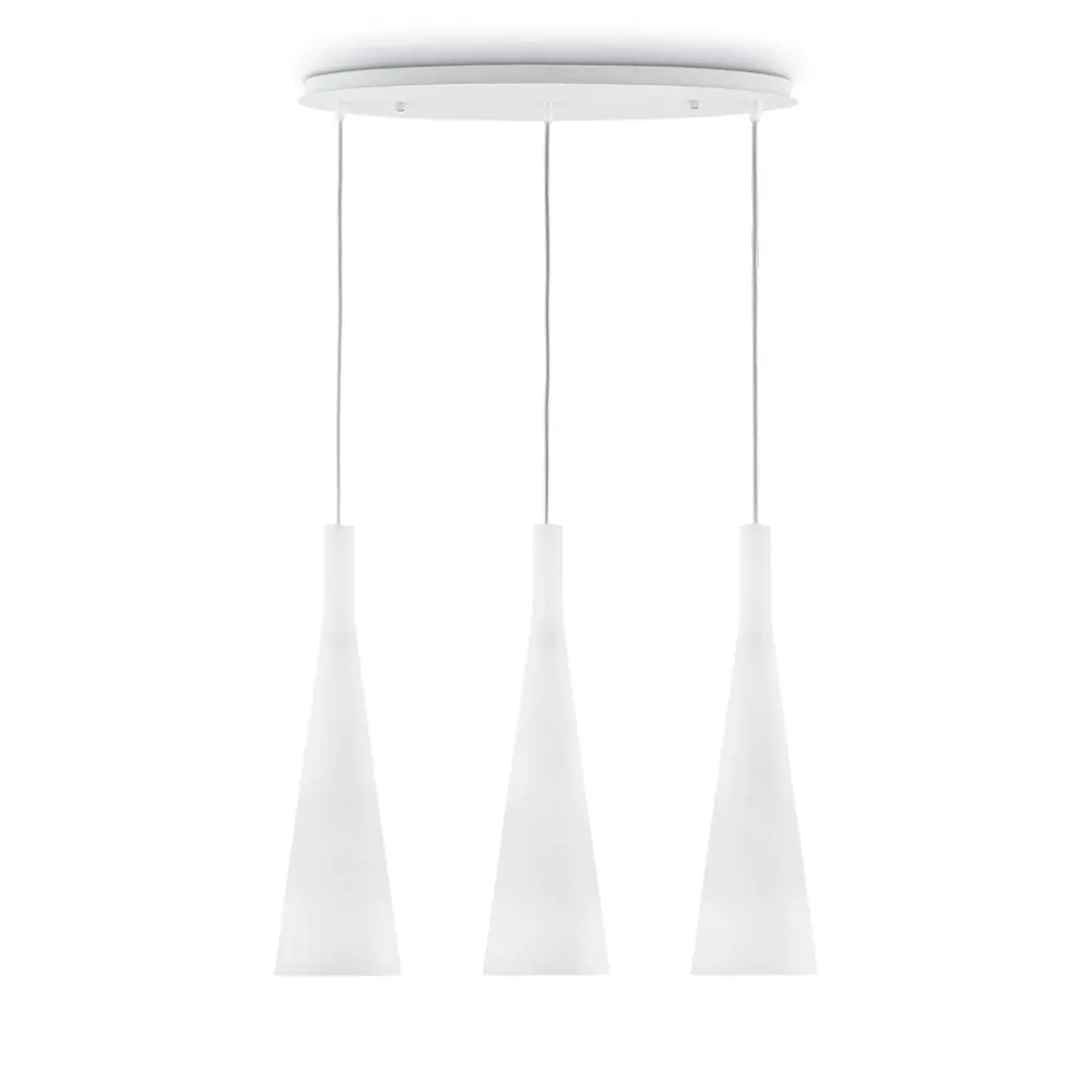 Lampadari Cucina-Ideal Lux Milk sp3 lampadario bianco per isola cucina 3 luci