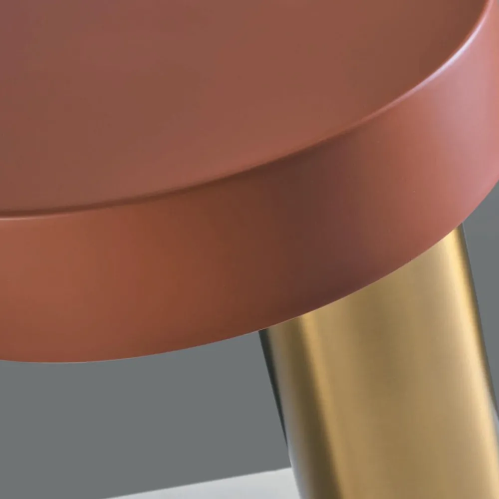 Lampade Da Tavolo-Miloox amanita lampada da tavolo ruggine oro design moderna