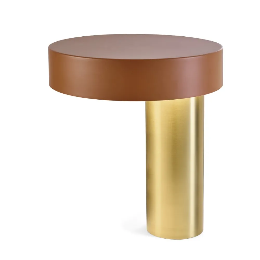Lampade Da Tavolo-Miloox amanita lampada da tavolo ruggine oro design moderna