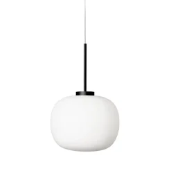 Lampade A Sospensione-Miloox bombo lampada a sospensione moderna nera sfera vetro bianco
