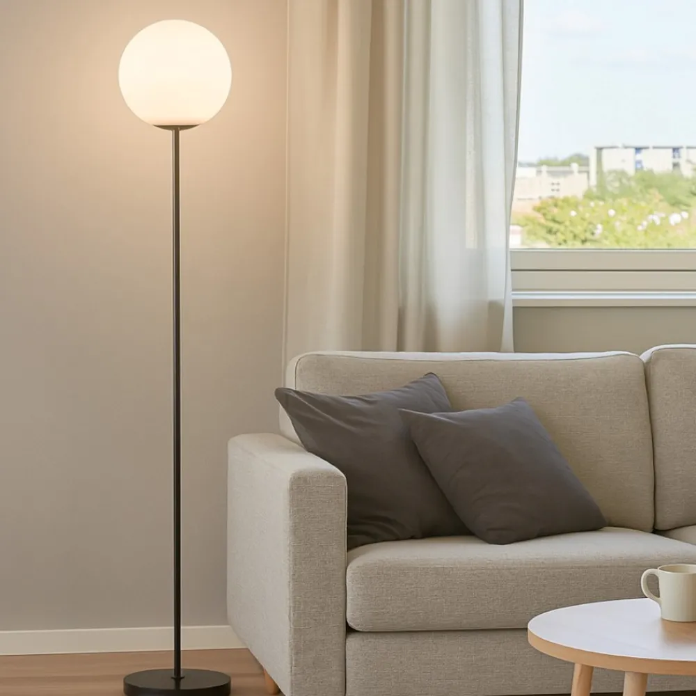 Lampade Da Terra-Miloox jugen lampada da terra moderna colore ottanio