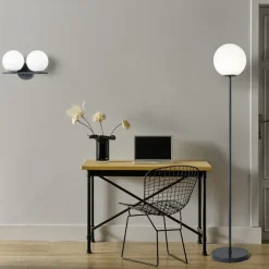Lampade Da Terra-Miloox jugen lampada da terra moderna colore ottanio