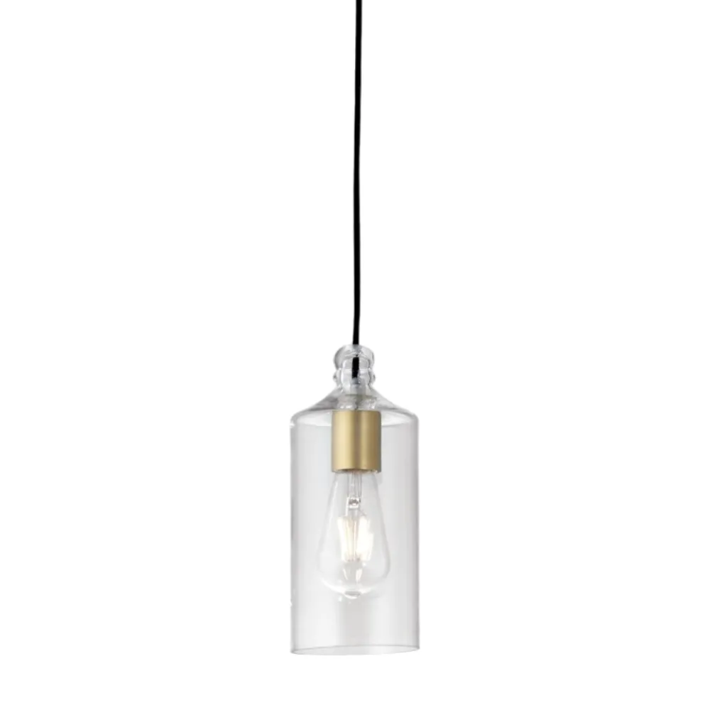 Lampade A Sospensione-Miloox lampada ebe a sospensione oro moderna vetro trasparente