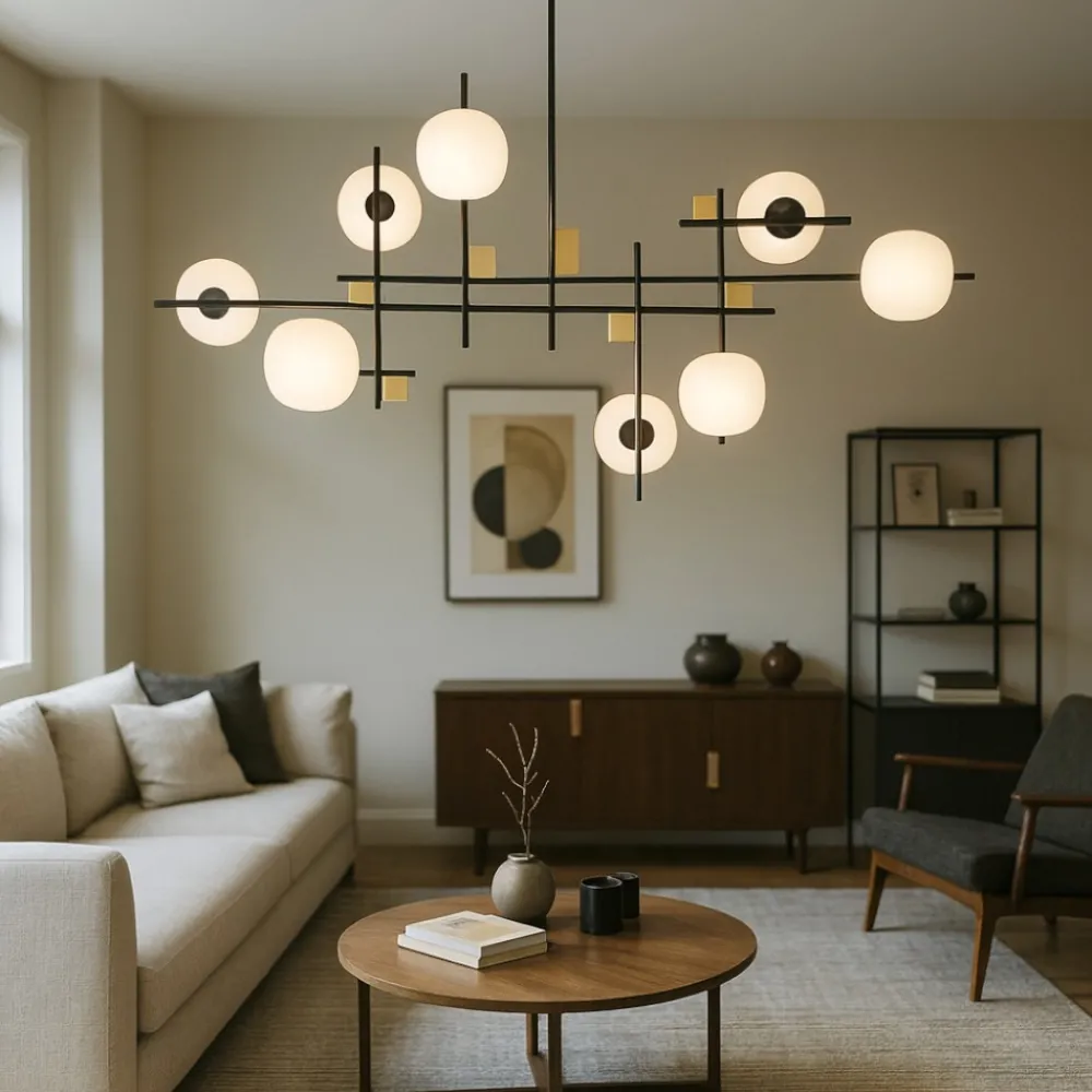 Lampadari Moderni-Miloox lampadario moderno lingotto nero oro