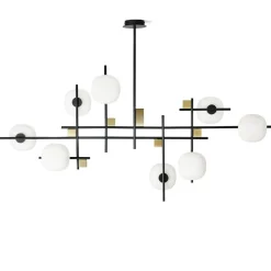 Lampadari Moderni-Miloox lampadario moderno lingotto nero oro