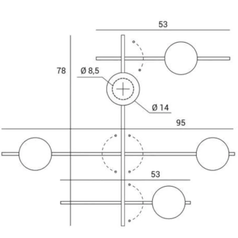 Applique Da Parete-Miloox mikado lampada da parete orientabile luci orientabili