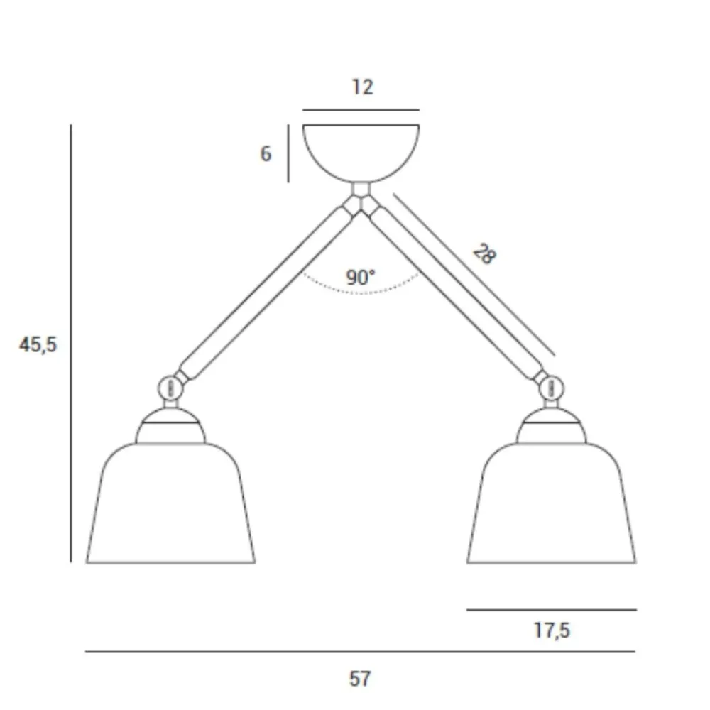Plafoniere Moderne-Miloox neoretro plafoniera da cucina luci orientabili