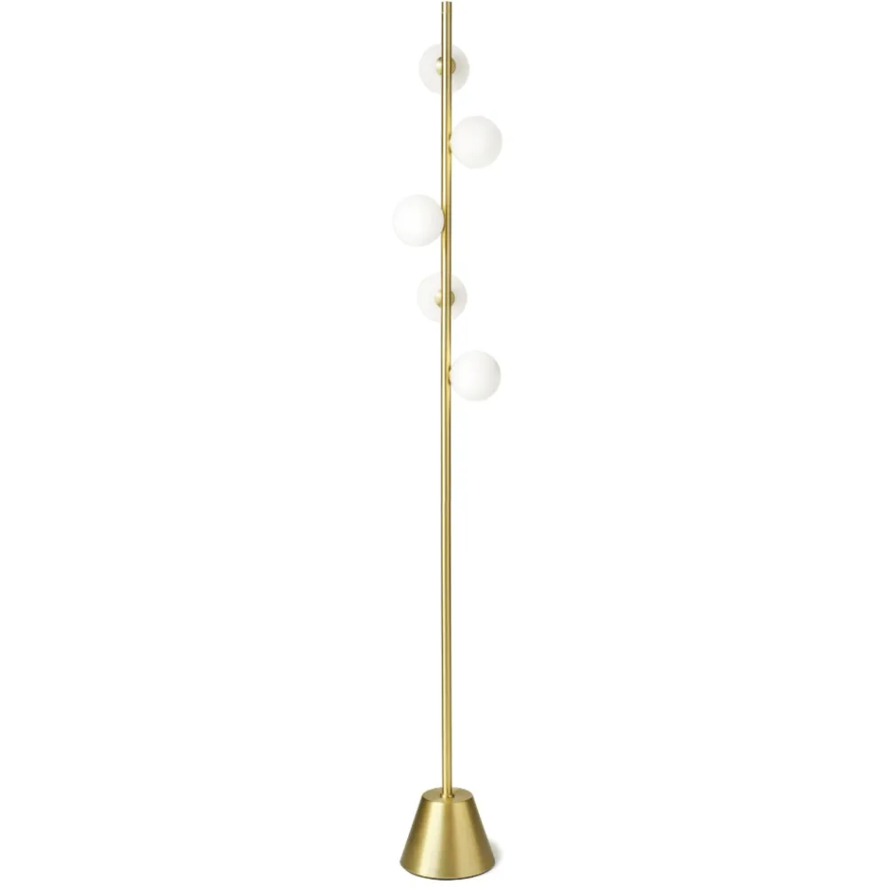 Lampade Da Terra-Miloox pomi sforzin lampada da terra moderna oro