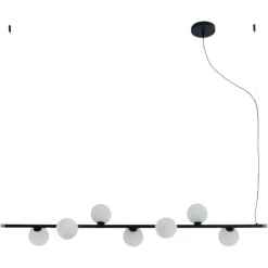 Lampadari Moderni-Miloox pomi sforzin lampadario moderno nero per soggiorno