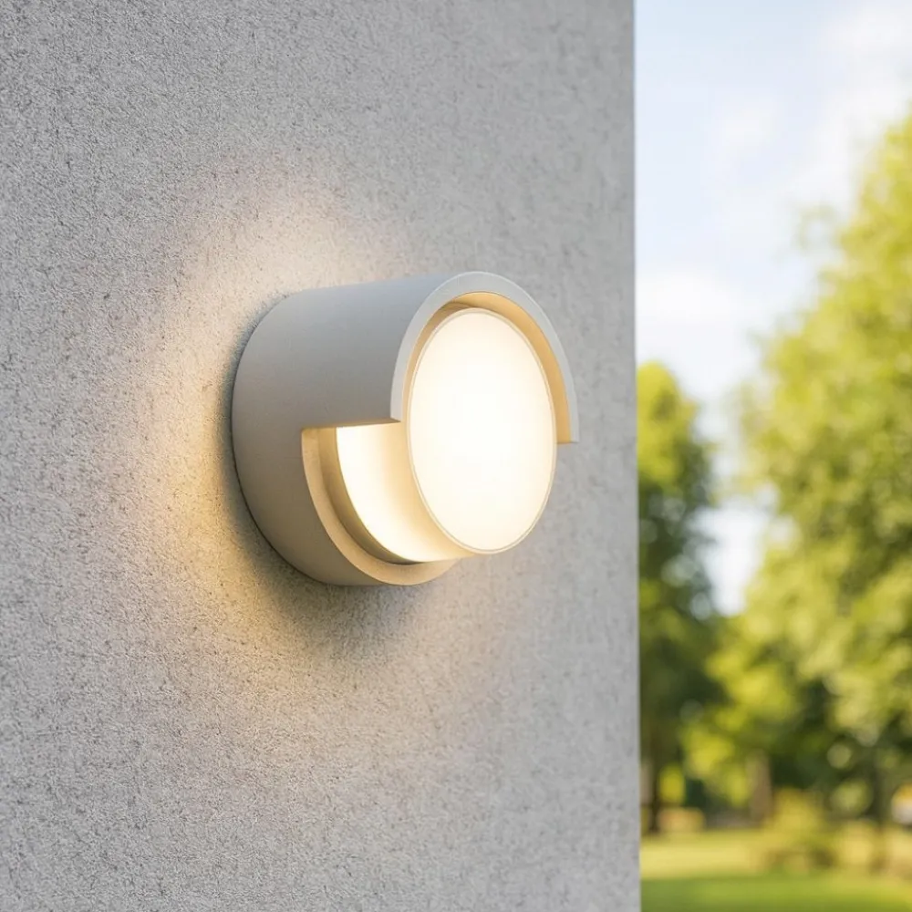 Applique Da Esterno-Selezionato da Mazzolaluce Mini applique per esterno tondo bianco led 2700k 3300k 4000k