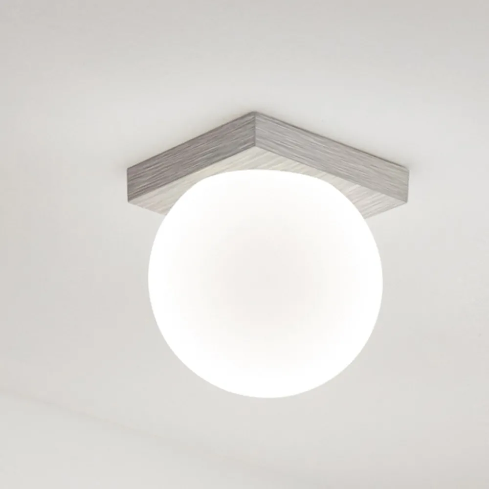 Plafoniere Moderne-Perenz Illuminazione Mini plafoniera dot grigio titanio sfera vetro