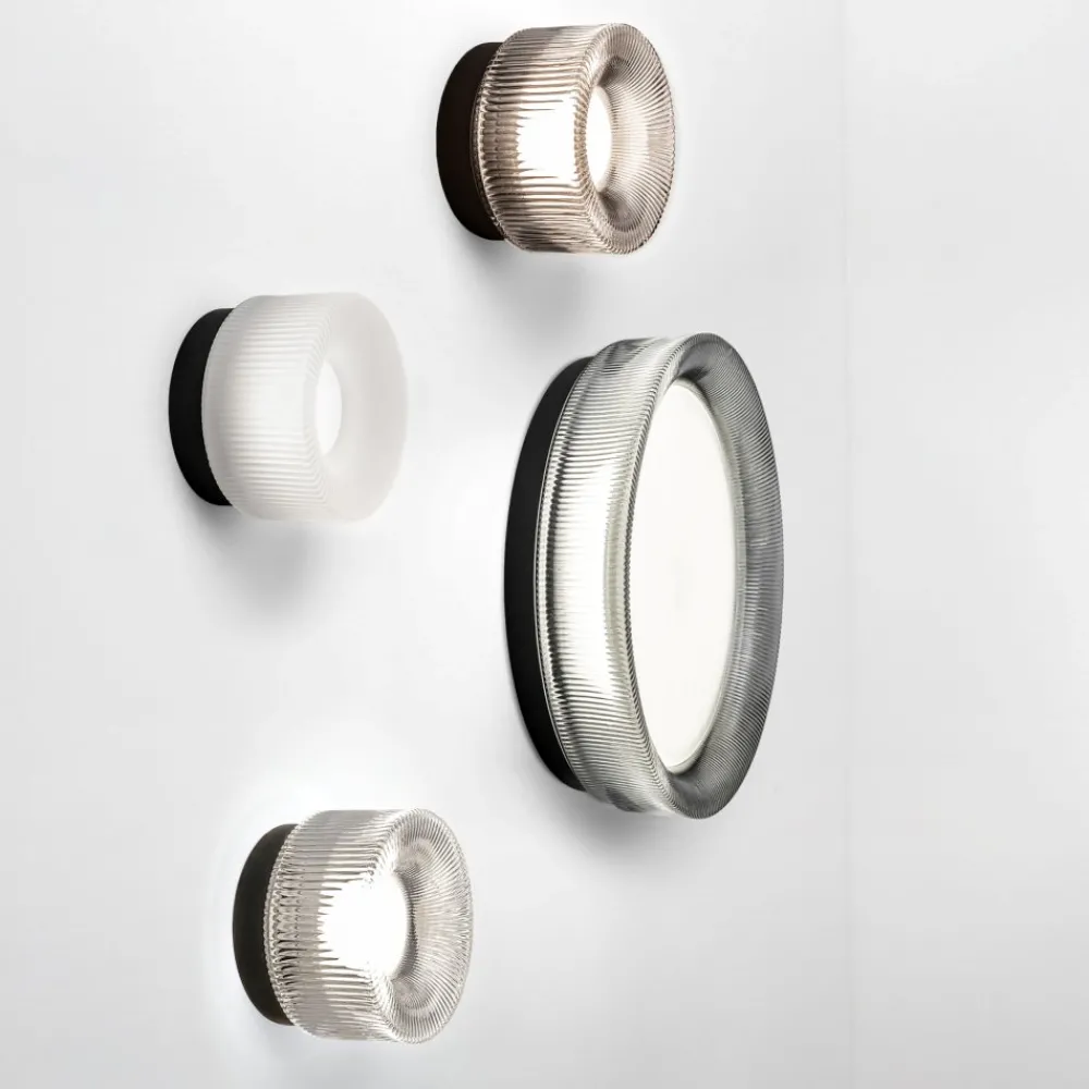 Plafoniere Moderne-Vivida International Mini plafoniera pilastro vivida vetro bianco satinato