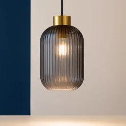 Lampade A Sospensione-Ideal Lux Mint-1 sp1 lampada a sospensione vetro fume