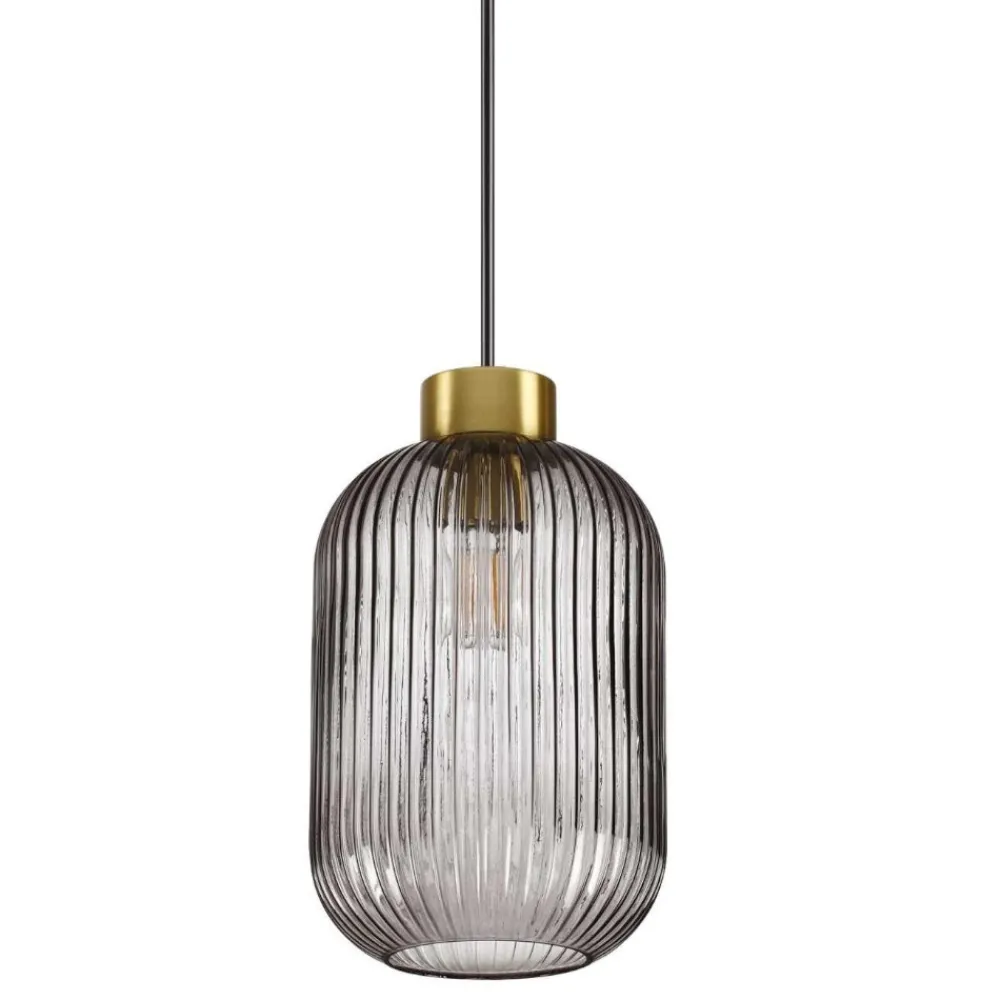 Lampade A Sospensione-Ideal Lux Mint-1 sp1 lampada a sospensione vetro fume