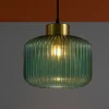 Lampade A Sospensione-Ideal Lux Mint-2 sp1 lampada a sospensione in vetro rigato verde