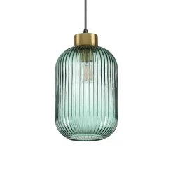 Lampade A Sospensione-Ideal Lux Mint-3 sp1 lampada contemporaneo sospesa vetro decorato verde