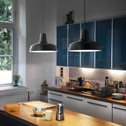 Lampadari Cucina-Ideal Lux Moby sp1 nero lampadario per cucina b