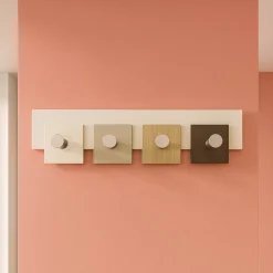 Appendiabiti Da Parete-Selezionato da Mazzolaluce Moderno appendiabiti da muro design noce canaletto