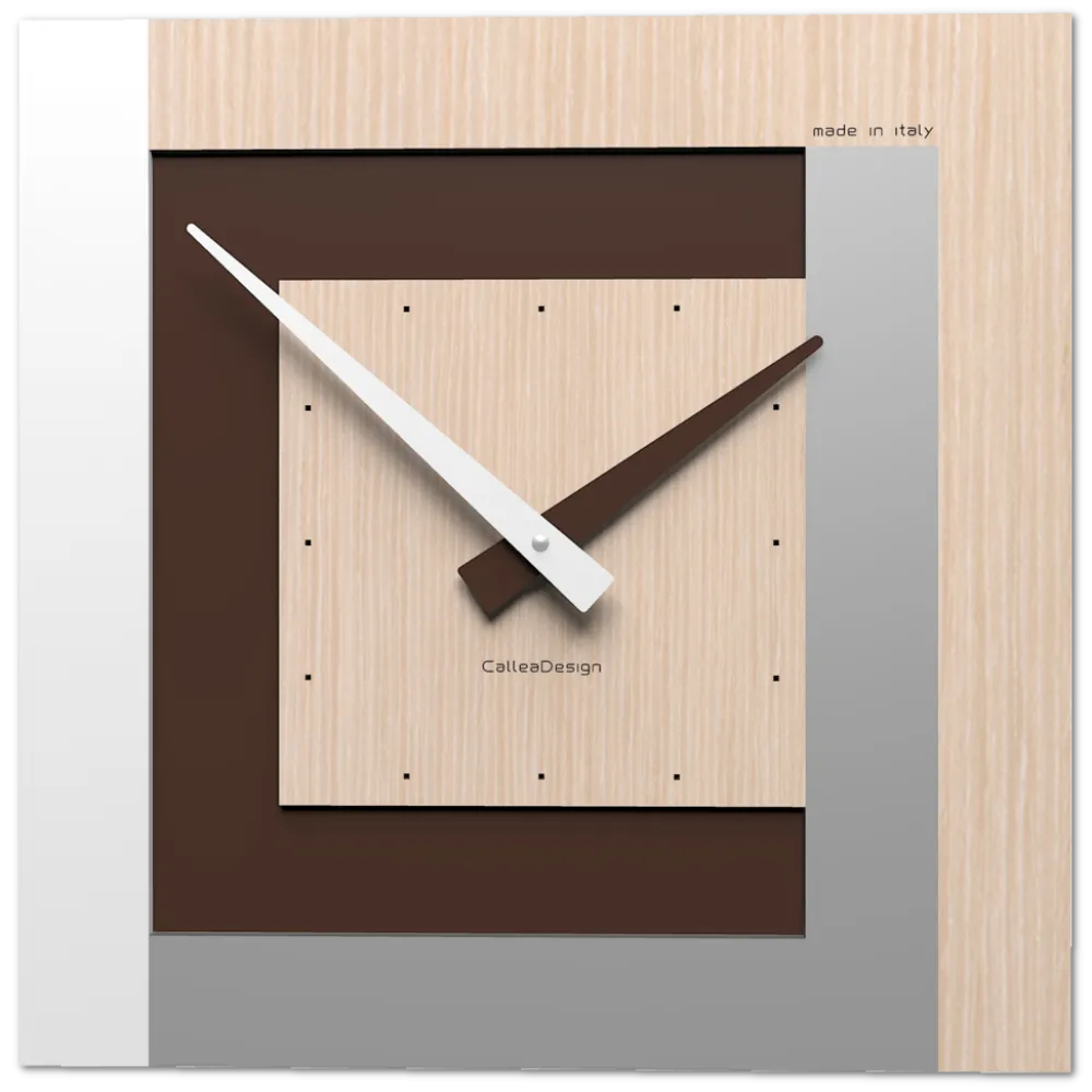 Orologi Da Parete Moderni-Selezionato da Mazzolaluce Moderno orologio a parete rovere decape clock40 stripes