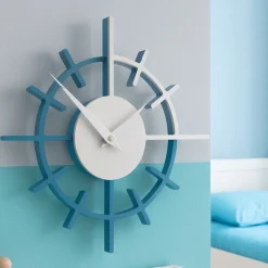 Orologi Da Parete Moderni-Selezionato da Mazzolaluce Moderno orologio da parete legno colore blu luce