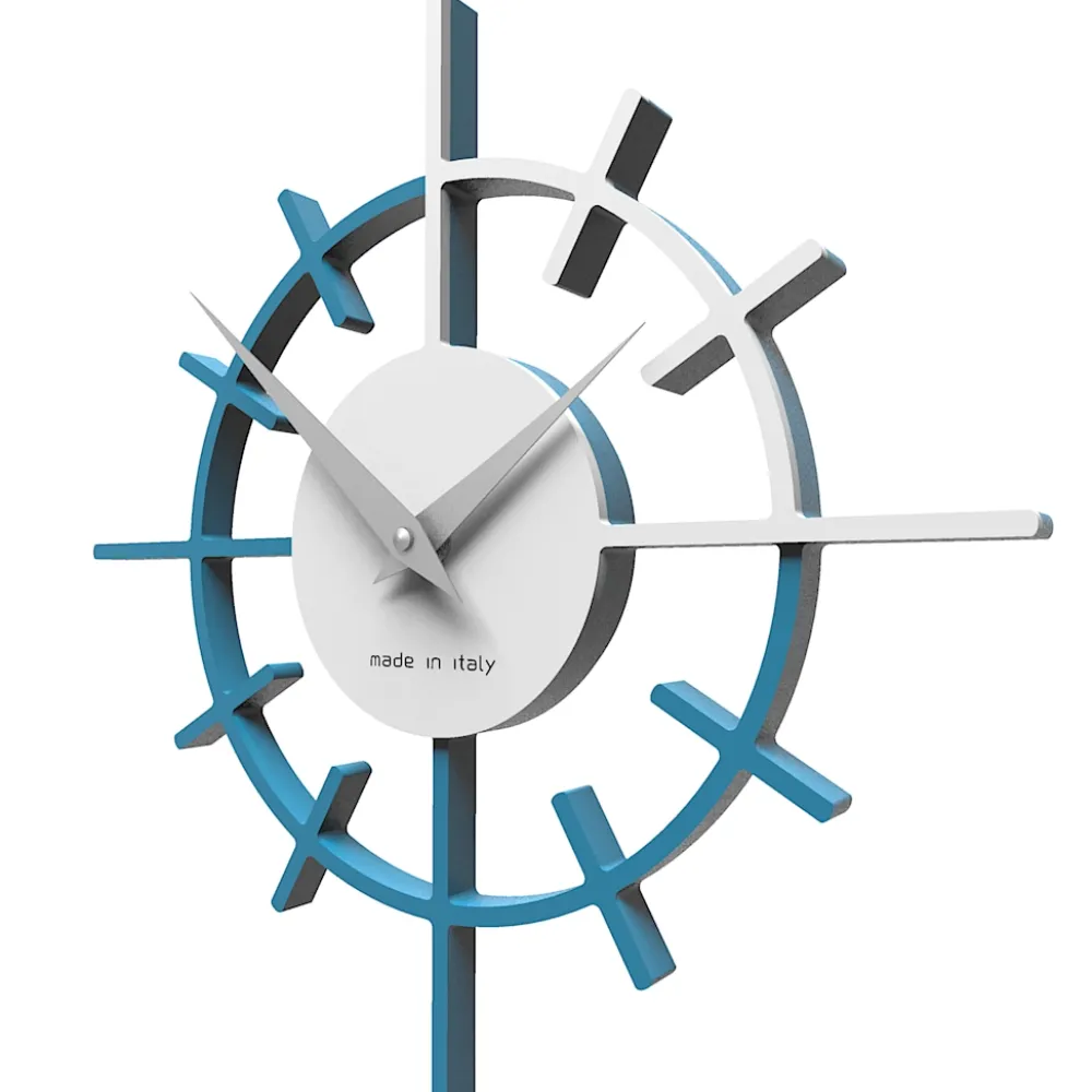 Orologi Da Parete Moderni-Selezionato da Mazzolaluce Moderno orologio da parete legno colore blu luce