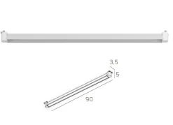 Illuminazione A Binario-Selezionato da Mazzolaluce Modulo led nero 90cm per binario monofase 40w 4000k