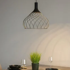 Lampadari Moderni-Stilnovo Mongolfier lampadario moderno per salotto nera led 3000k