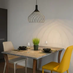 Lampadari Moderni-Stilnovo Mongolfier lampadario moderno per salotto nera led 3000k