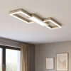 Plafoniere Moderne-Eglo Monirote plafoniera led 37w 3000k a 6500k nickel moderna dimmerabile