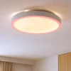 Plafoniere Moderne-Eglo Montemorelos z plafoniera tonda moderna effetto stellato led rgb 2700k a 6500k