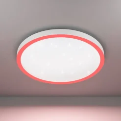 Plafoniere Moderne-Eglo Montemorelos z plafoniera bianca moderna smart led rgb 2700k a 6500k