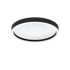Plafoniere Moderne-Eglo Montemorelos z plafoniera nera moderna led rgb da 2700k a 6500k smart