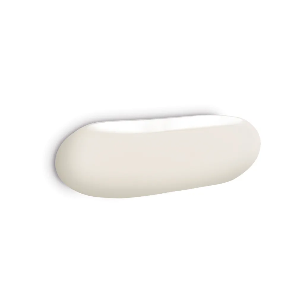 Applique Da Parete-Ideal Lux Moris ap2 applique vetro ovale bianco moderna per interni