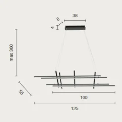Lampadari Moderni-Ondaluce Movida lampadario moderno oro led 3000k dimmerabile