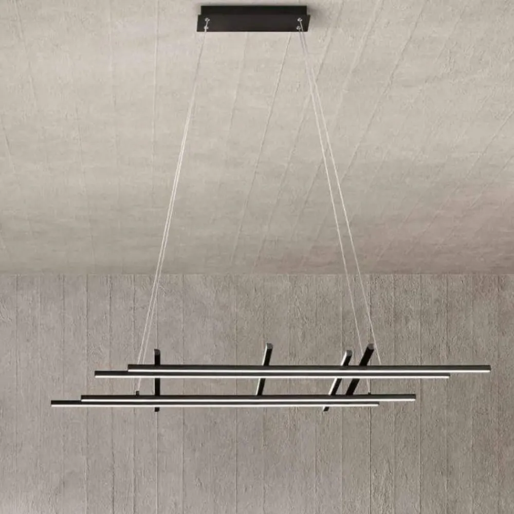 Lampadari Moderni-Ondaluce Movida lampadario moderno led 3000k dimmerabile