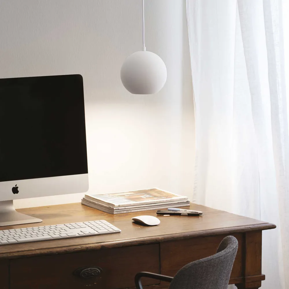 Lampade A Sospensione-Ideal Lux Mr jack sp1 big lampada a sospensione sfera bianca