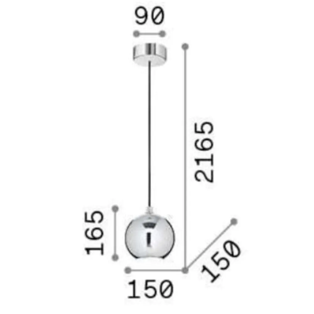 Lampade A Sospensione-Ideal Lux Mr jack sp1 big lampada a sospensione sfera bianca