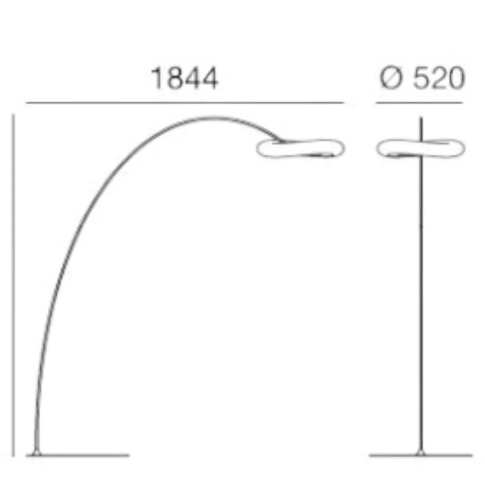 Lampade Da Terra-Stilnovo Mr magoo lampada ad arco led 3000k design moderna