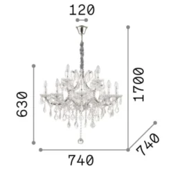 Lampadari Moderni-Ideal Lux Napoleon sp12 dorato lampadario 12 luci