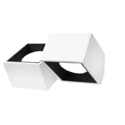 Applique Da Parete-Sforzin Illuminazione Nasso applique da parete in gesso due luci quadrate nere sforzin