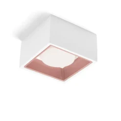 Plafoniere Moderne-Sforzin Illuminazione Nasso sforzin plafoniera moderna di gesso quadrata bianco rame