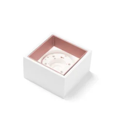 Plafoniere Moderne-Sforzin Illuminazione Nasso sforzin plafoniera moderna di gesso quadrata bianco rame